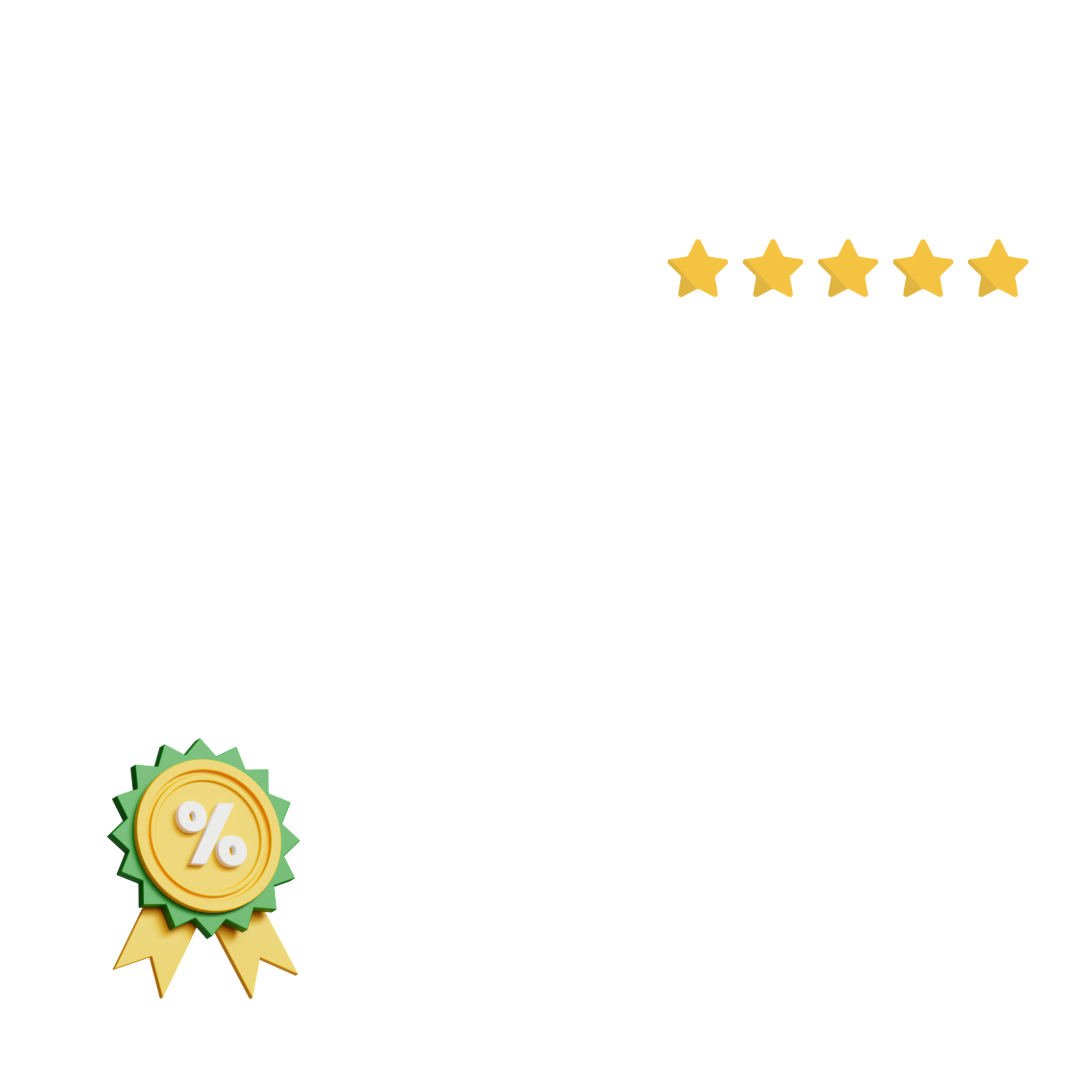 5 Sterne und ein Discount Badge
